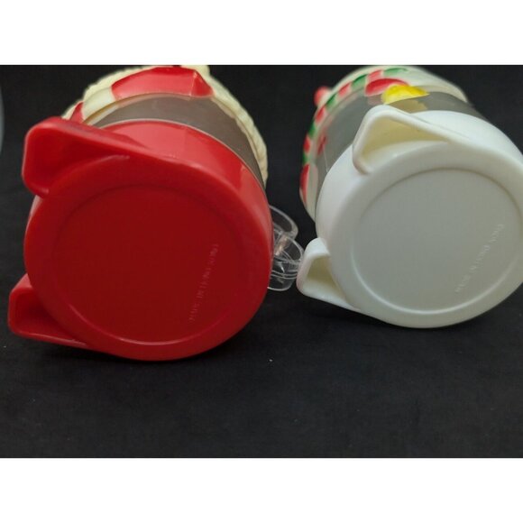 Vrg. Santa Claus & Snowman Plastic Sippy Cups Hong Kong 5.5" READ - Picture 9 of 16